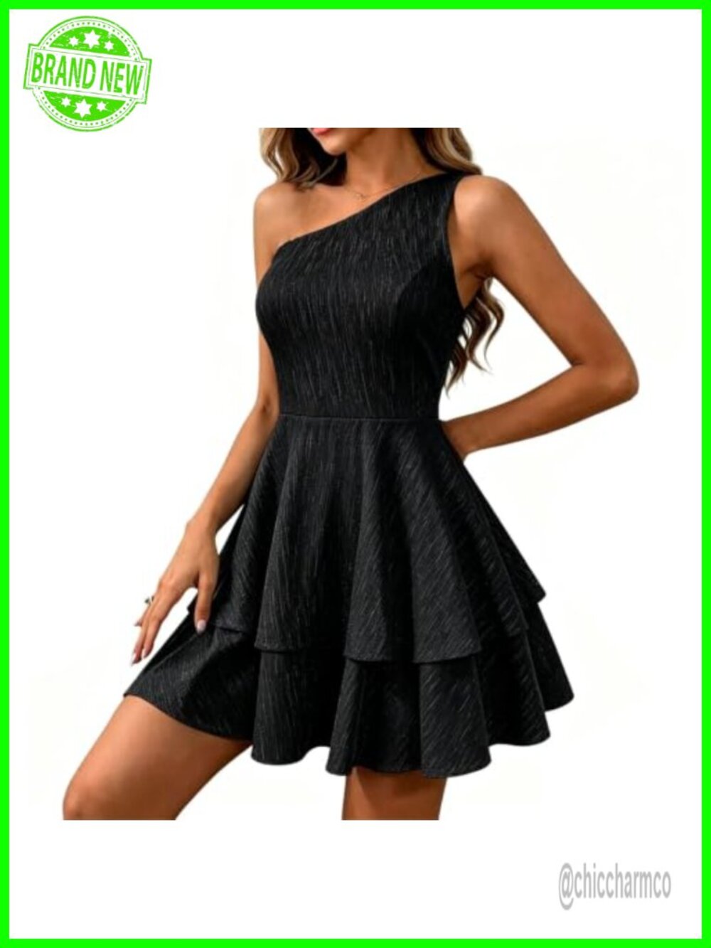 One Shoulder Sequin Bodycon Mini Dress